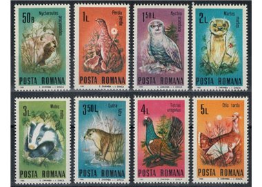 ROMANIA 1985 Protected Animals 8v MNH**
