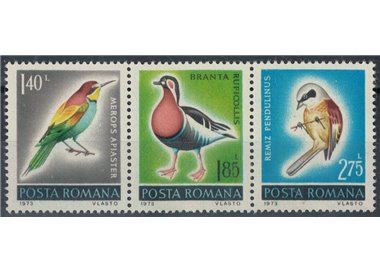 ROMANIA 1973 Conservazione della natura 3v MNH**