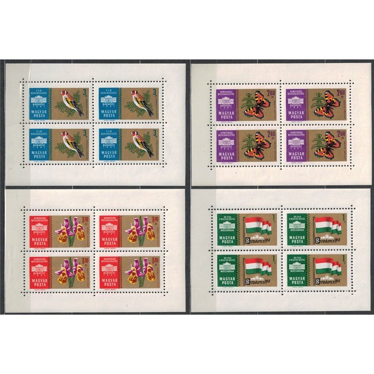 HUNGARY 1961 Philatelic Exhibition 2nd series 4 m/s MNH**