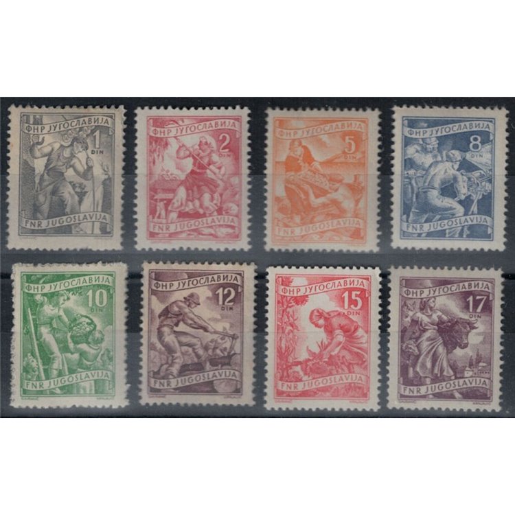 YUGOSLAVIA 1952-55 Industrial Activities 8v MNH**