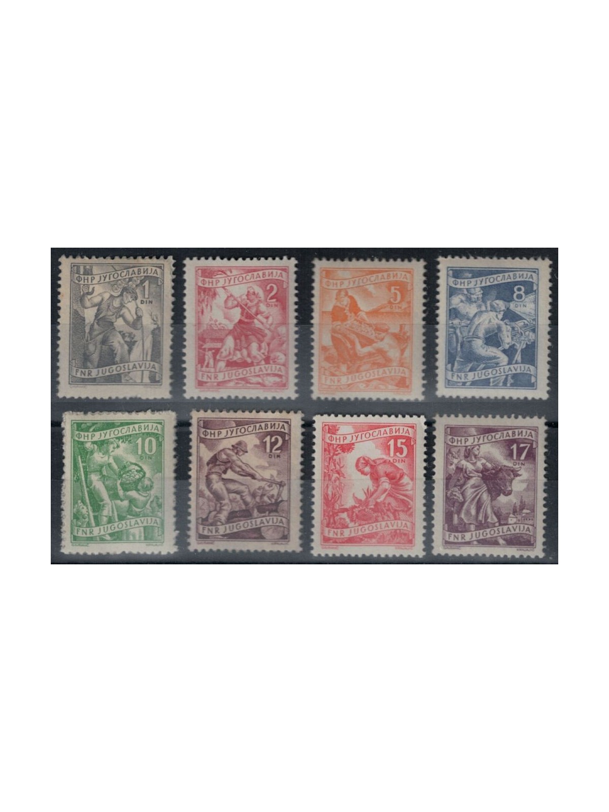 YUGOSLAVIA 1952-55 Industrial Activities 8v MNH**