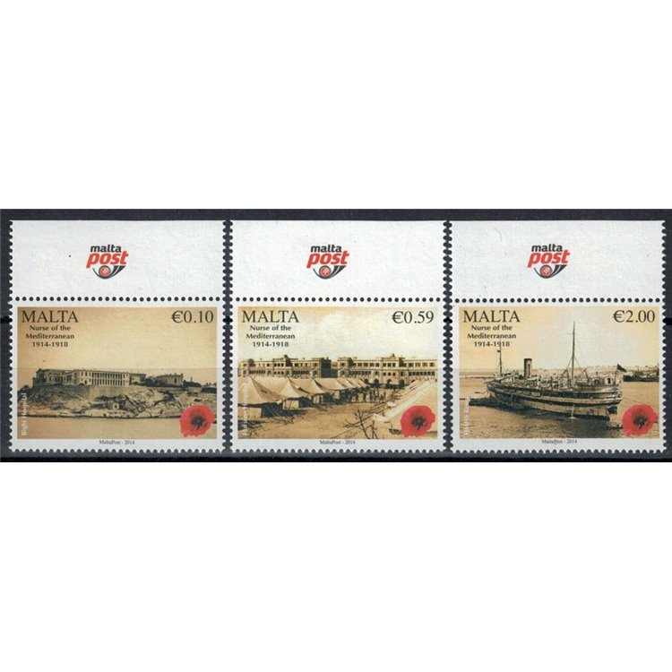 MALTA 2014 Prima Guerra Mondiale 3v MNH**