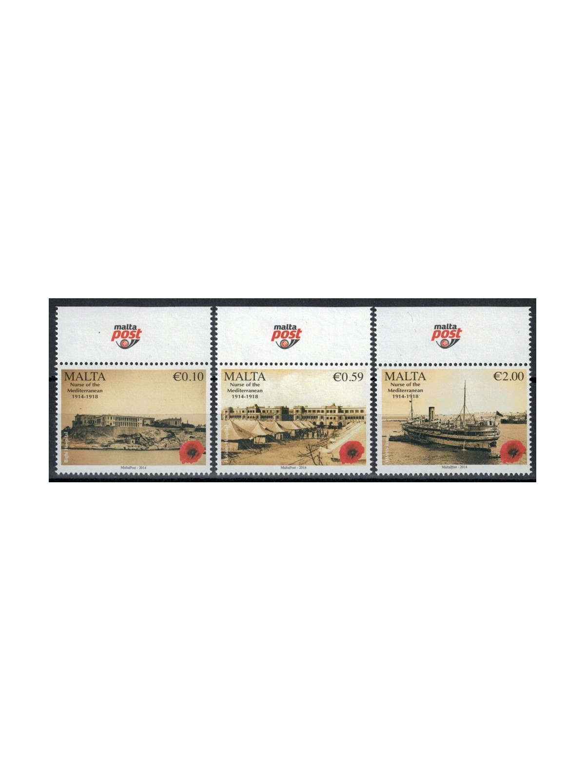 MALTA 2014 First World War 3v MNH**