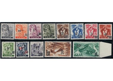 GERMANIA SARRE 1947 Serie ordinaria 13v MNH**