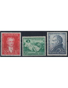 GERMANIA BIZONA 1949 Bicentenario Goethe 3v MH*