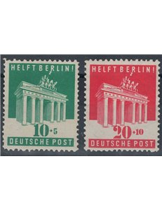 GERMANIA BIZONA 1948 Porta di Brandeburgo 2v MH*