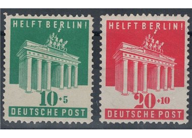 GERMANIA BIZONA 1948 Porta di Brandeburgo 2v MH*