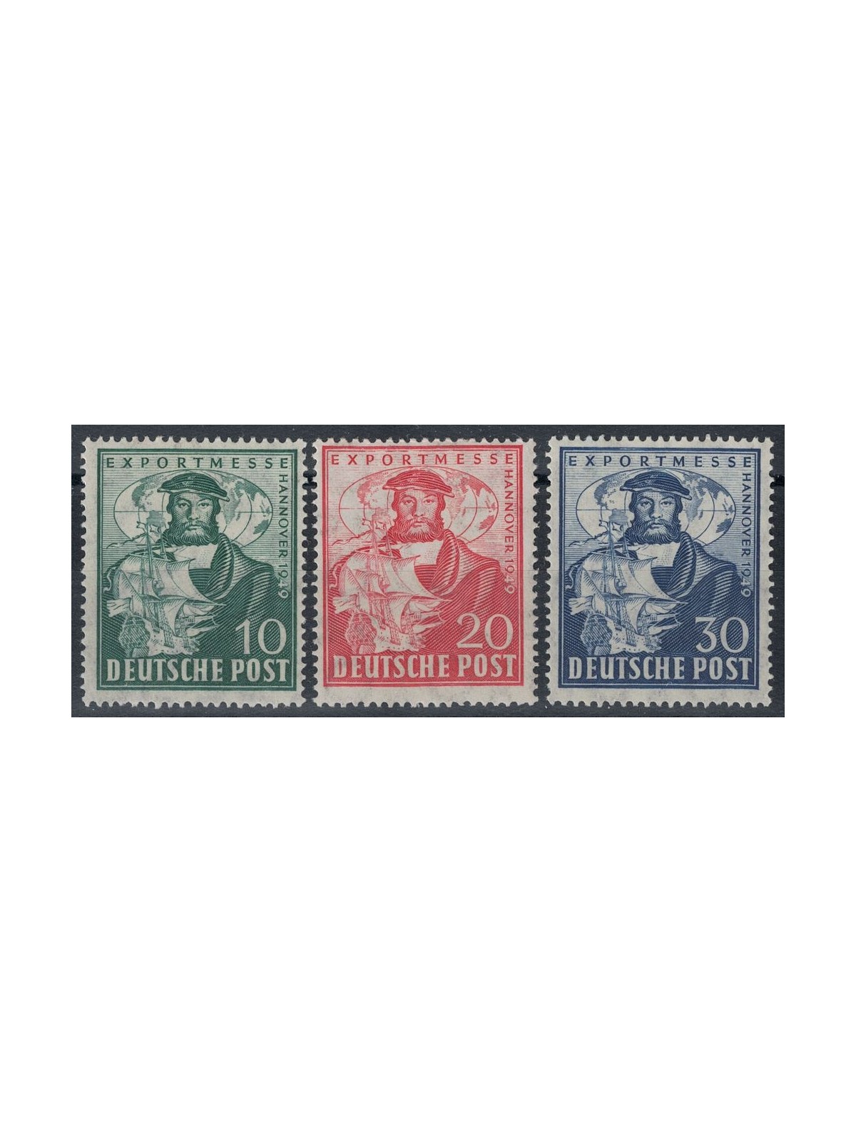 GERMANY BIZONA 1949 Hannover Fair 3v MH*