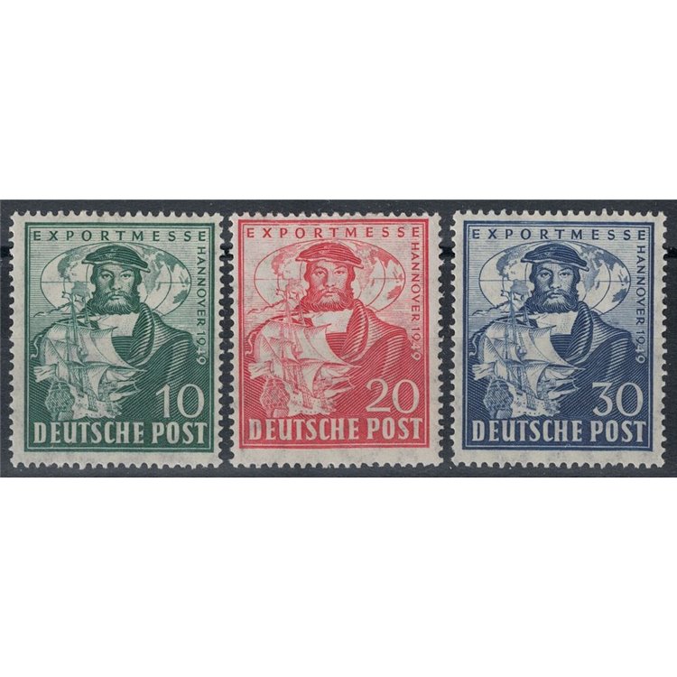 GERMANY BIZONA 1949 Hannover Fair 3v MNH**