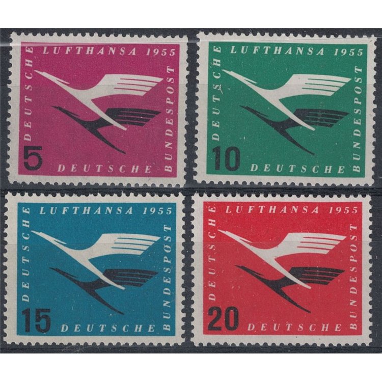 GERMANY BRD 1955 Lufthansa 4v MNH**