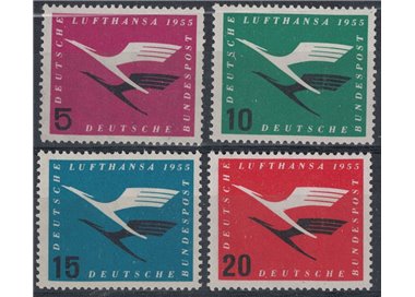 GERMANIA BRD 1955 Lufthansa 4v MNH**