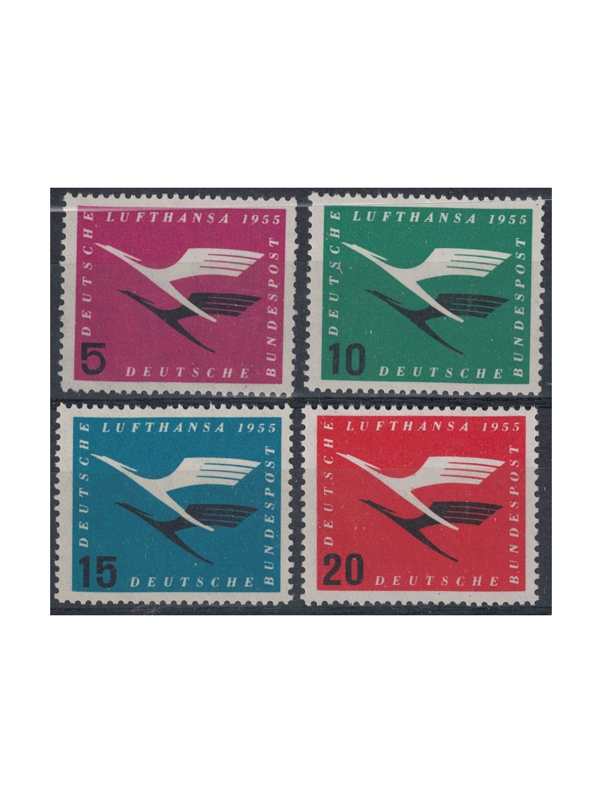 GERMANIA BRD 1955 Lufthansa 4v MNH**