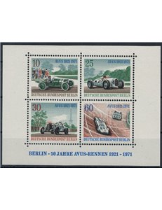 BERLINO 1971 Corse automobilistiche ad Avus 1 BF MNH**