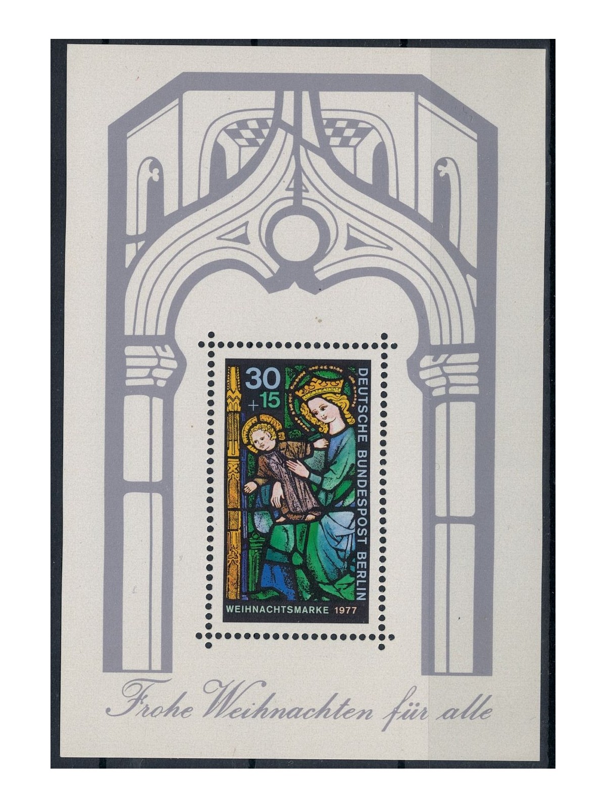 BERLINO 1977 Natale 1 BF MNH**