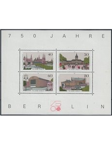 BERLINO 1987 Anniversario della città di Berlino 1 BF MNH**