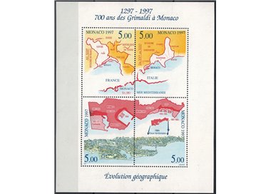 MONACO 1997 Dinastia dei Grimaldi BF MNH**