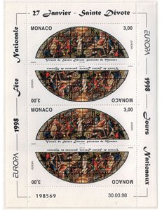 MONACO 1998 Europe (I) m/s MNH**