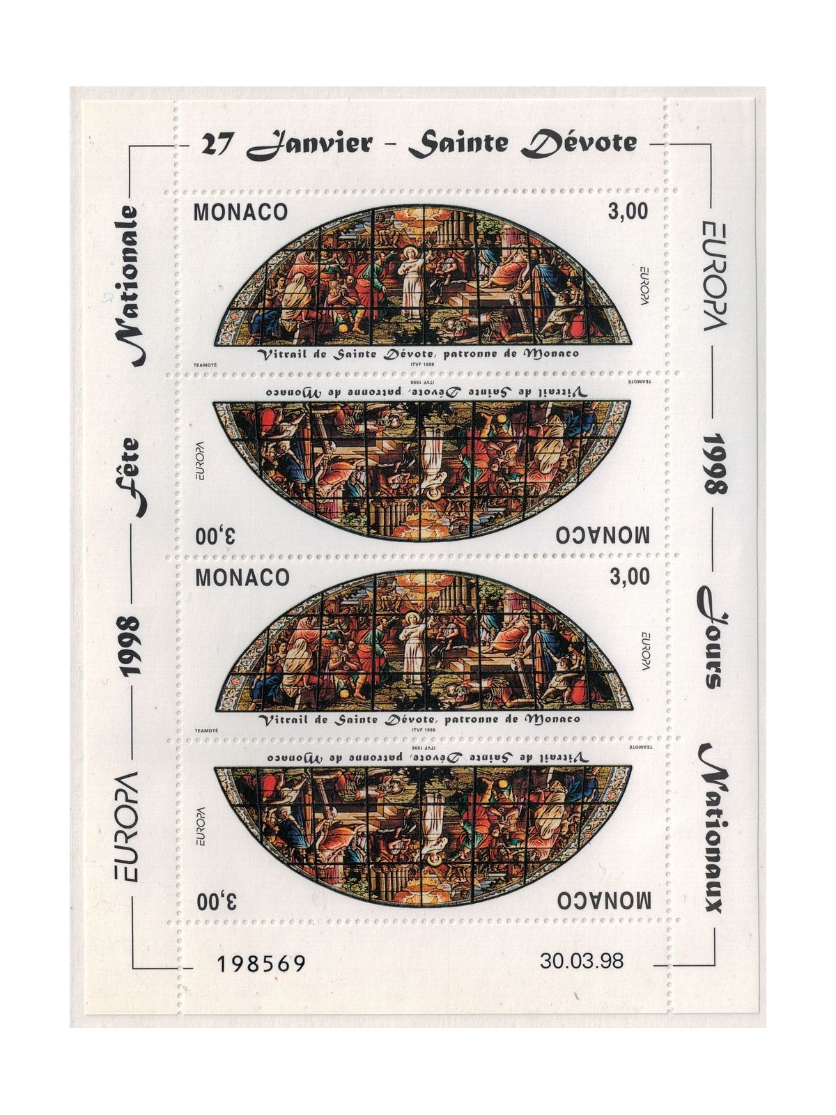 MONACO 1998 Europa (I) MF MNH**