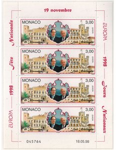 MONACO 1998 Europe (II) m/s MNH**