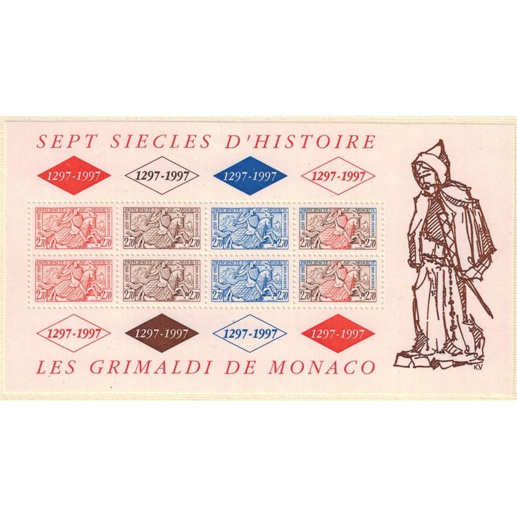 MONACO 1997 Dinastia dei Grimaldi, sigillo BF MNH**