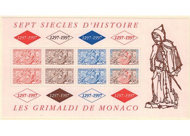 MONACO 1997 Grimaldi Dynasty, Seal s/s MNH**