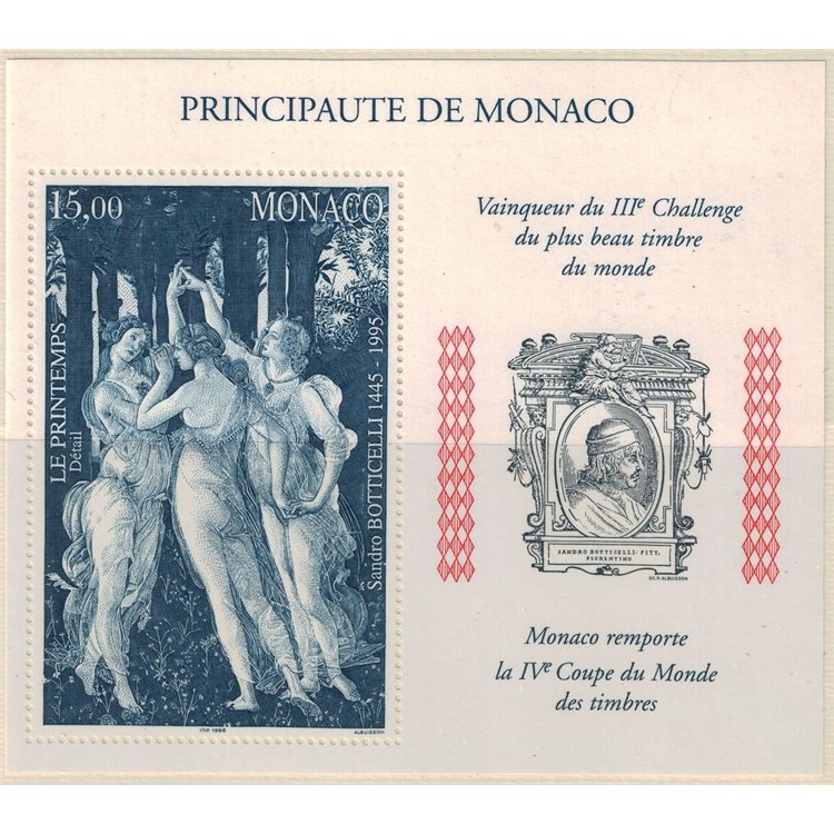 MONACO 1997 Sandro Botticelli BF MNH**
