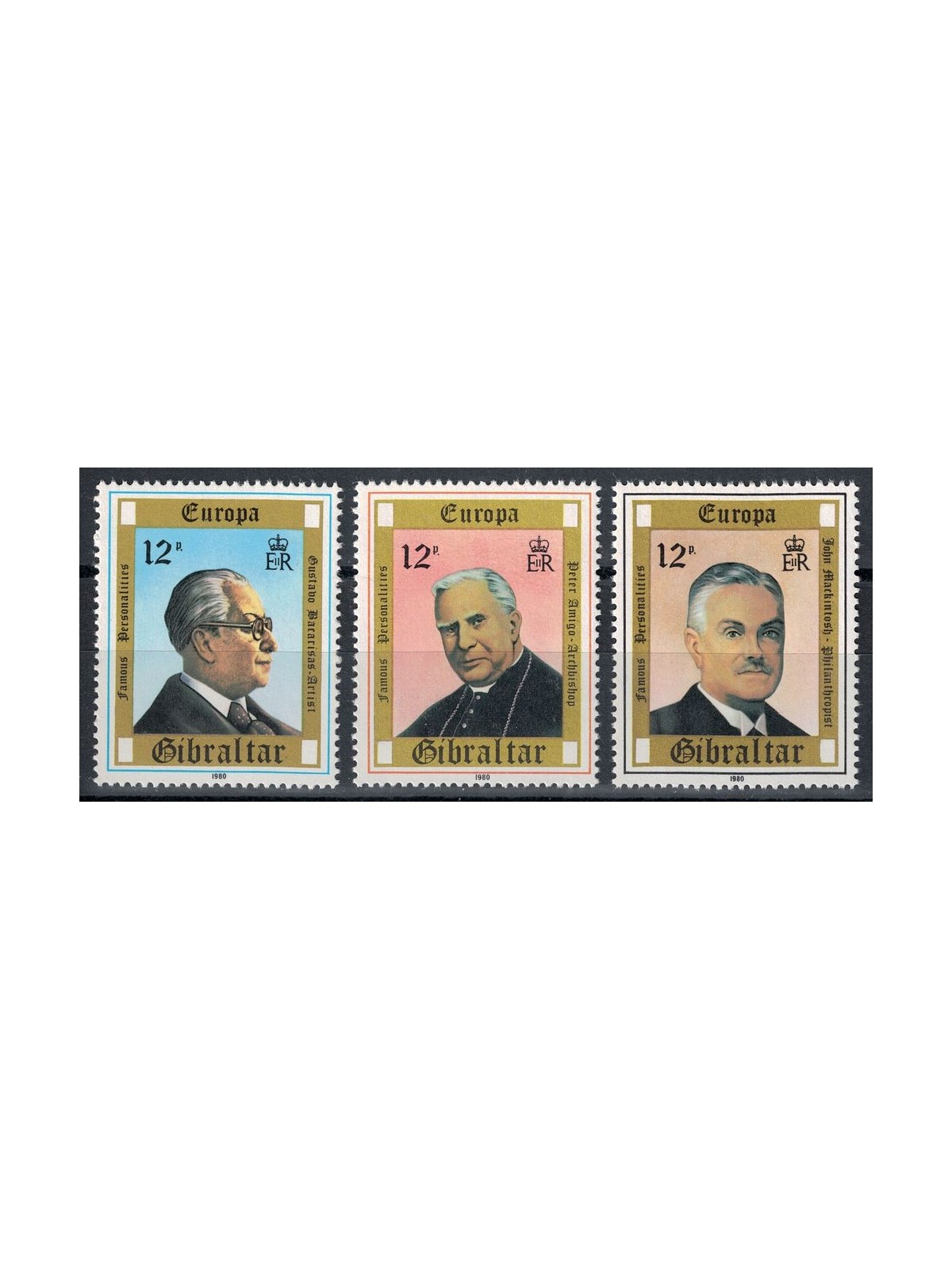 GIBRALTAR 1980 Europe 3v MNH**