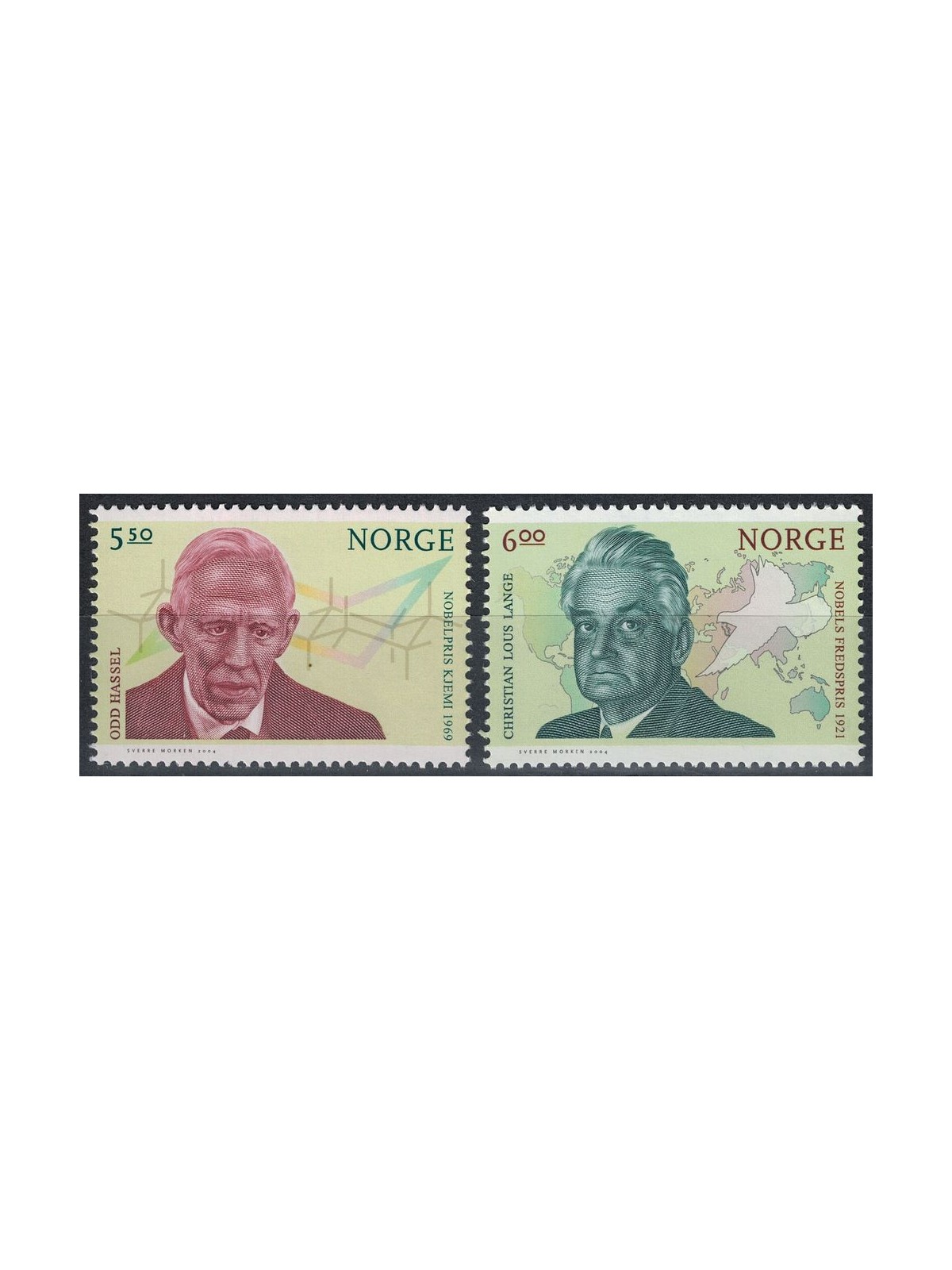 NORVEGIA 2004 Premi Nobel norvegesi 2v MNH**