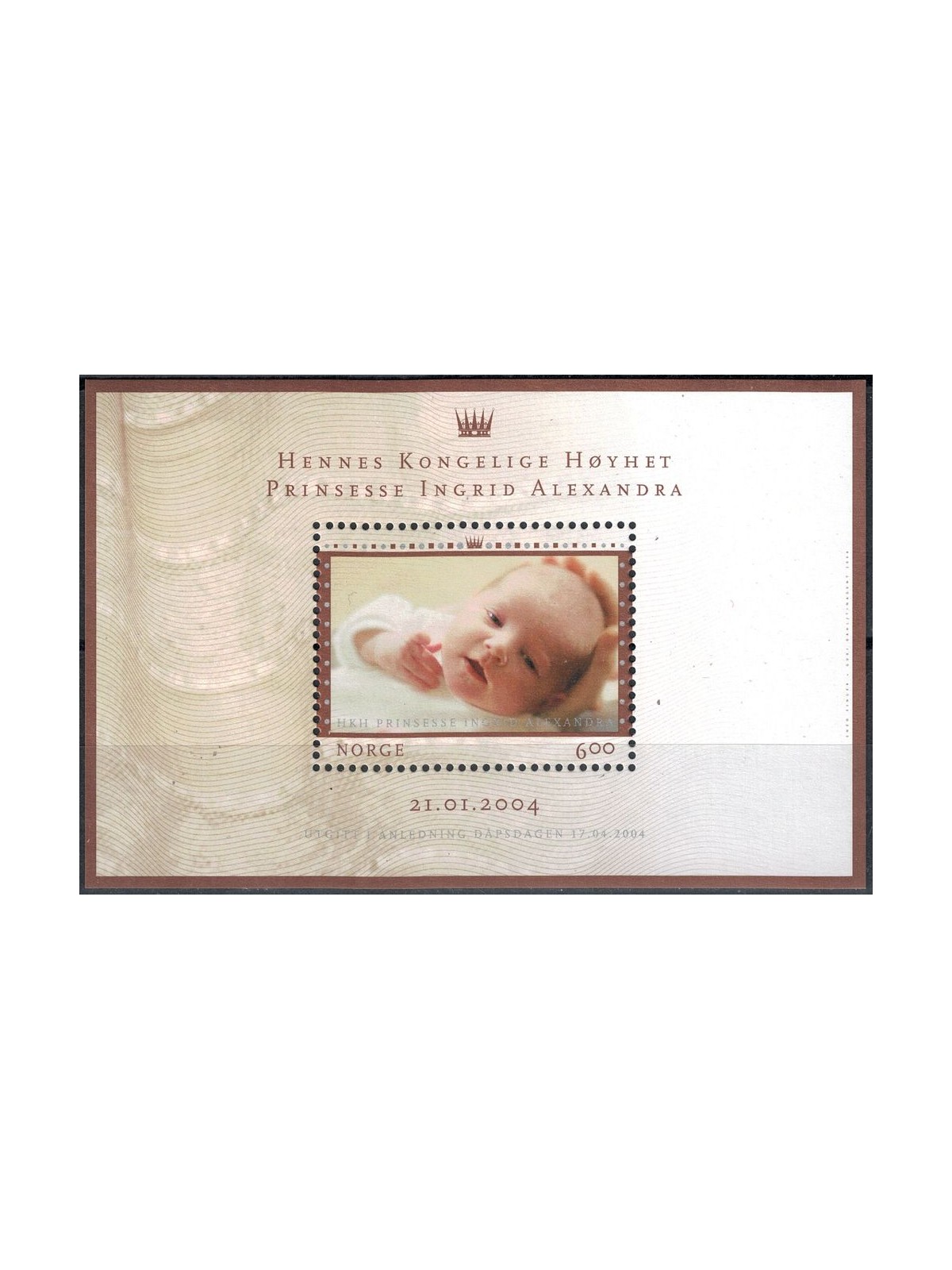 NORVEGIA 2004 Principessa Ingrid Alexandra BF MNH**