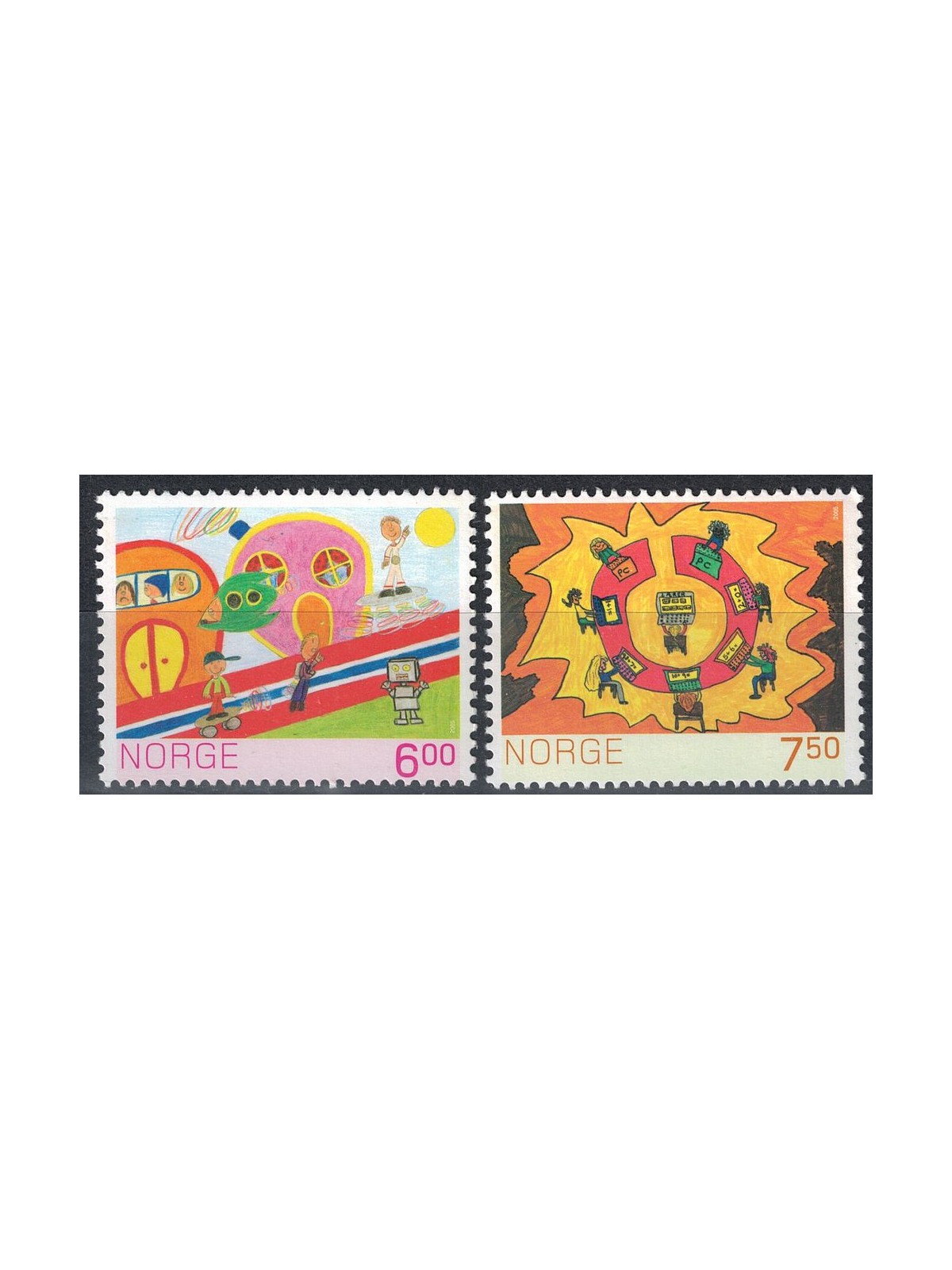 NORWAY 2005 Children's Drawing Competition 2v MNH**
