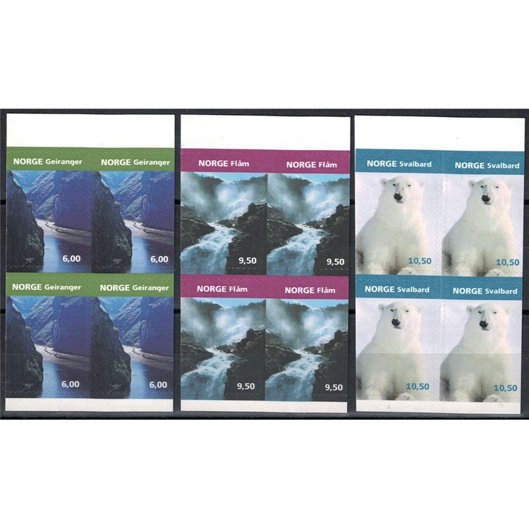 NORWAY 2005 Tourism 3v in block of four MNH**