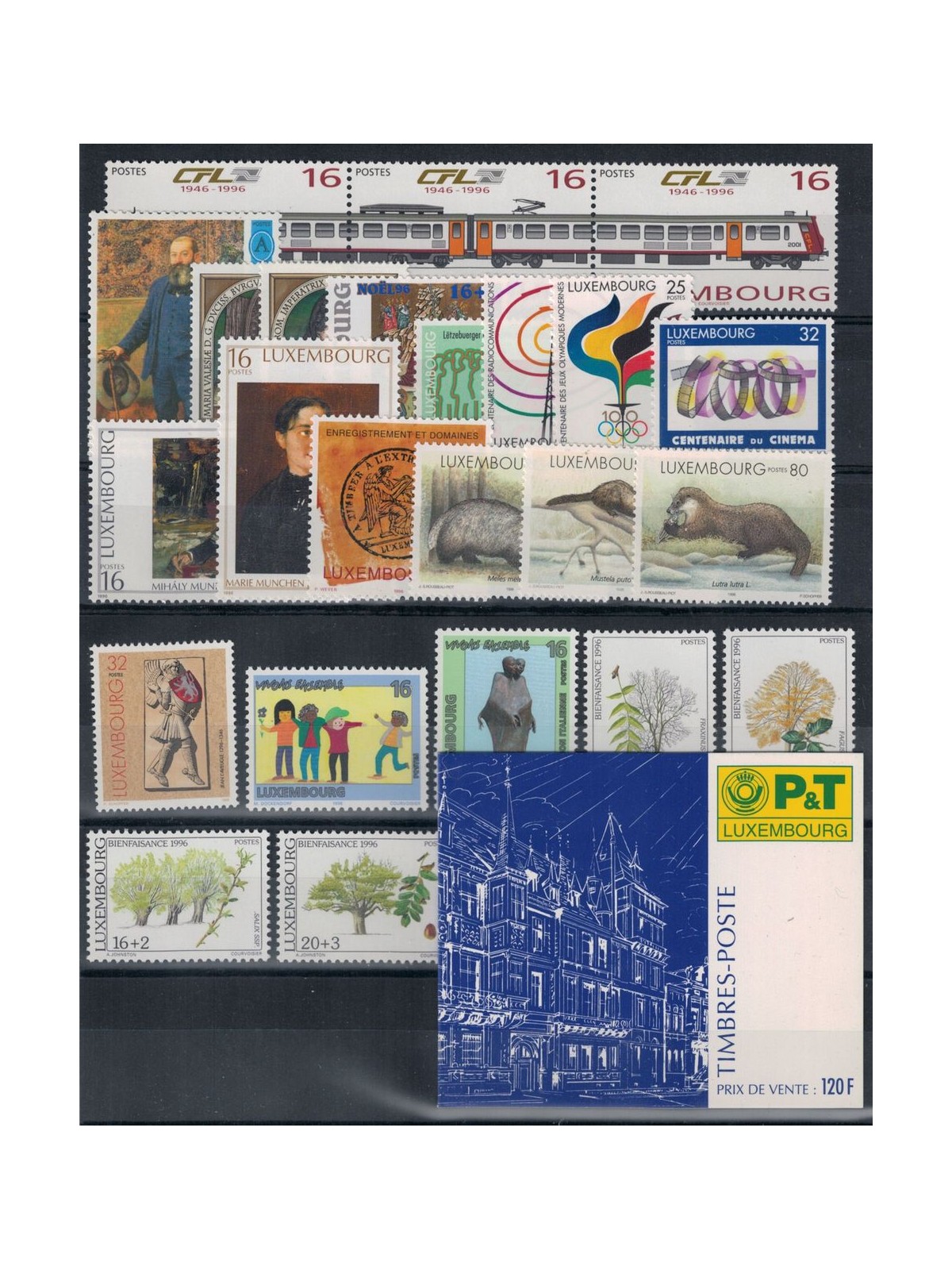 LUXEMBOURG 1996 Complete Year 24v + 1 booklet MNH**