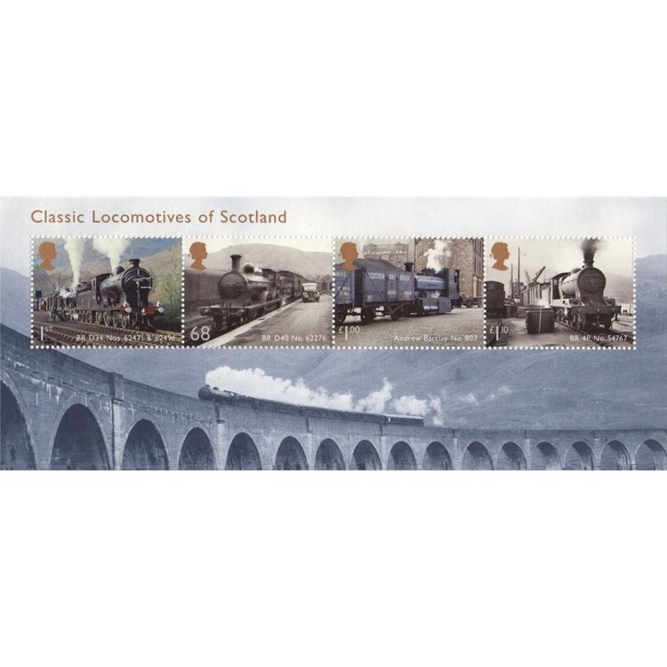 GREAT BRITAIN 2012 Locomotives of Scotland s/s MNH**
