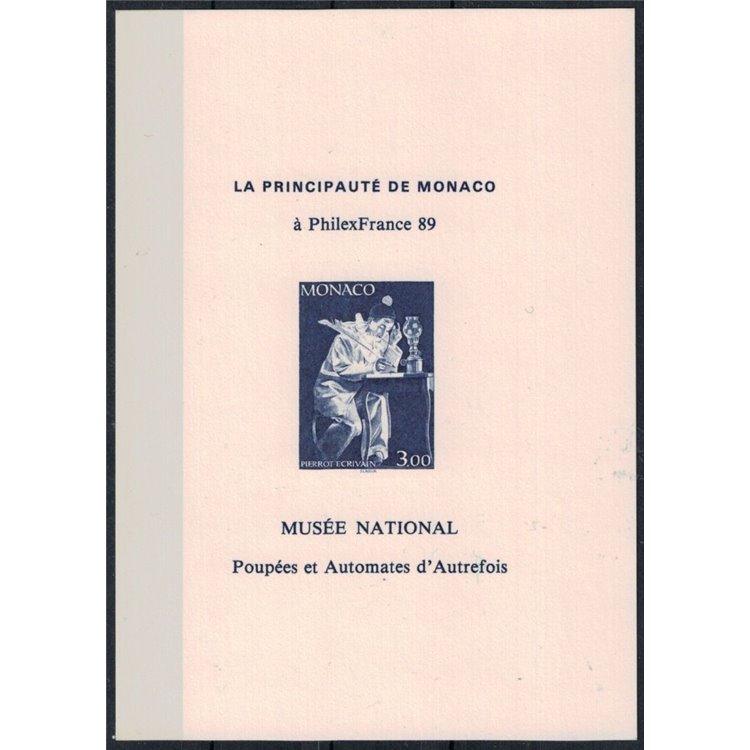 MUNICH 1990 Promotion of philately, Pierrot the writer, deluxe proof