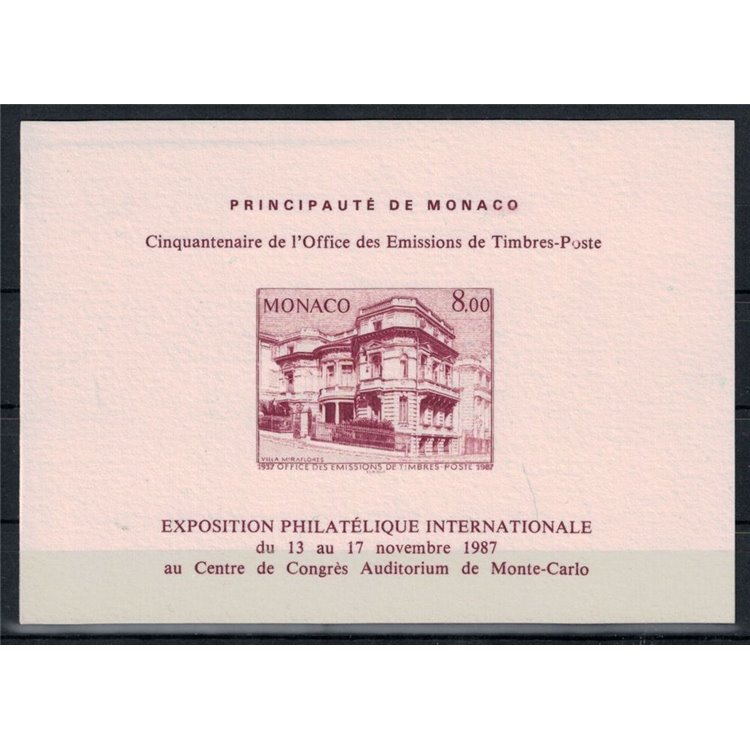 MONACO 1987 Esposizione filatelica internazionale, prova di lusso