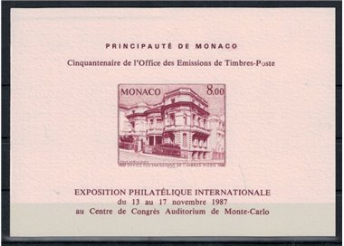 MONACO 1987 Esposizione filatelica internazionale, prova di lusso