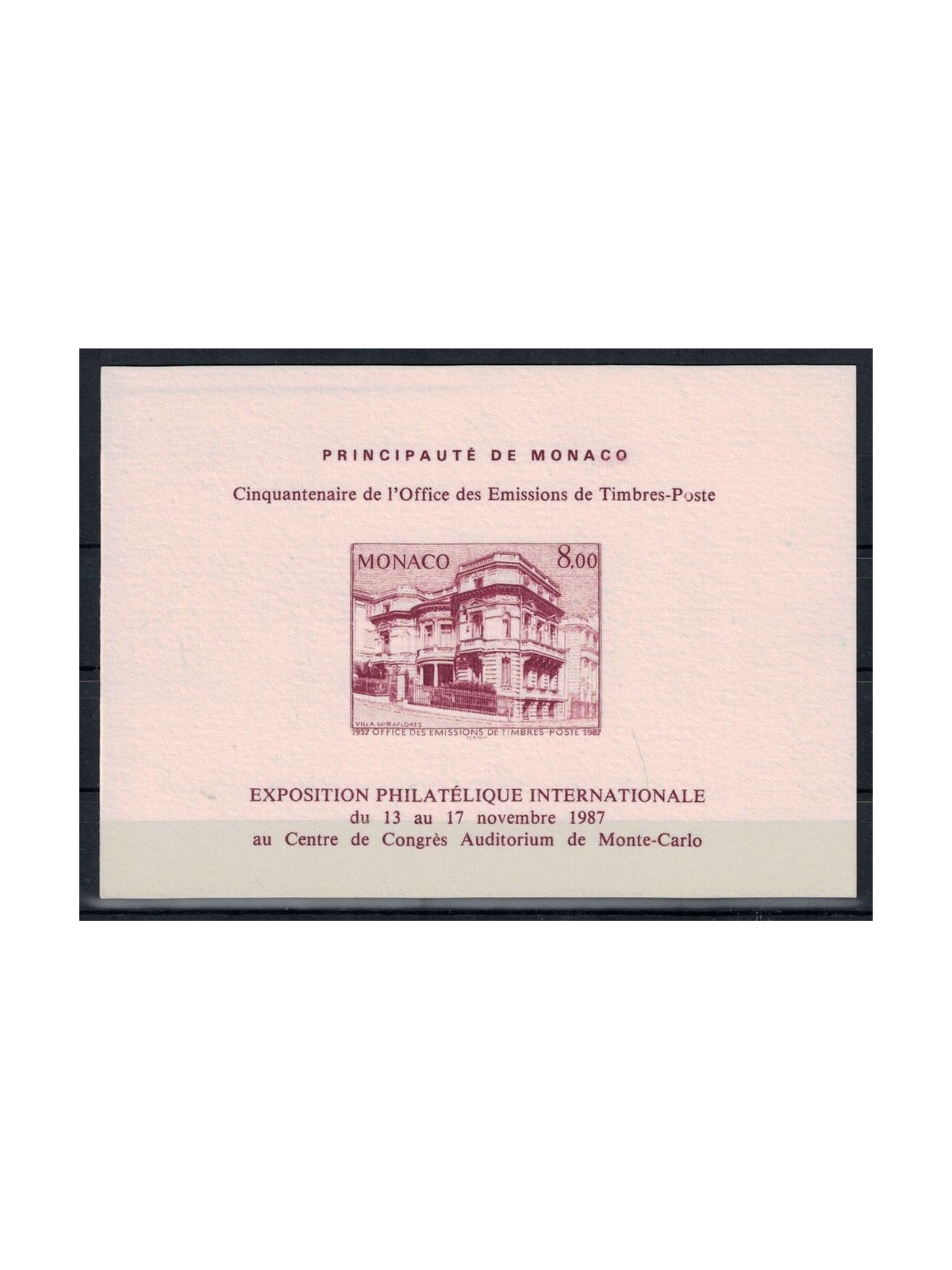 MUNICH 1987 International philatelic exhibition, deluxe proof