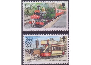 MAN 1992 Ordinary series, trains and trams 2v MNH**