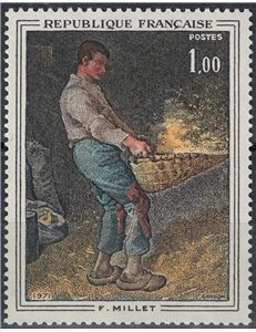 FRANCE 1971 Art (Millet, The Winnower) MNH**