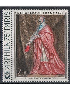 FRANCIA 1974 Arte (P. De Champaigne, Ritratto di Richelieu) MNH**