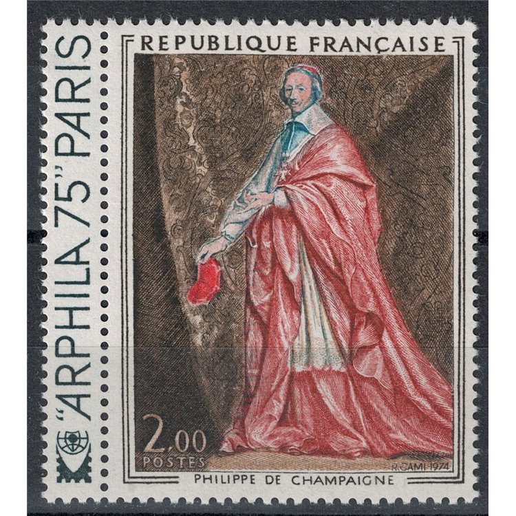 FRANCE 1974 Art (P. De Champaigne, Portrait of Richelieu) MNH**