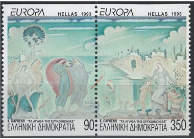 GREECE 1993 Europe (from booklet) 2v MNH**
