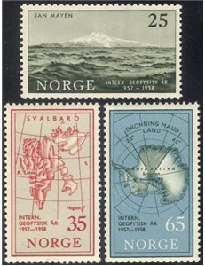 NORVEGIA 1957 Anno geofisico internazionale 3v MNH**