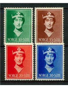 NORVEGIA 1939 In memoria della Regina Maud 4v MNH**