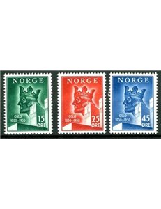 NORVEGIA 1950 Centenario della città di Oslo 3v MNH**