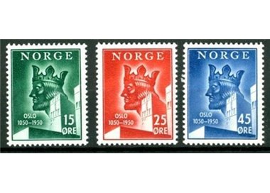 NORWAY 1950 Centenary of the city of Oslo 3v MNH**