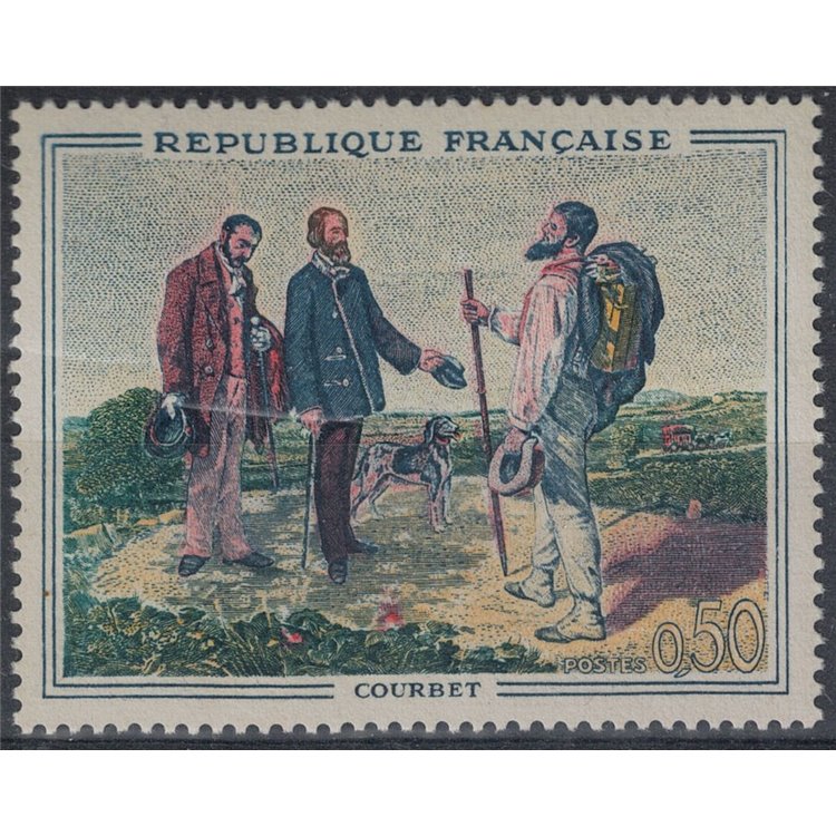 FRANCE 1962 Art (Courbet, The Encounter) MNH**