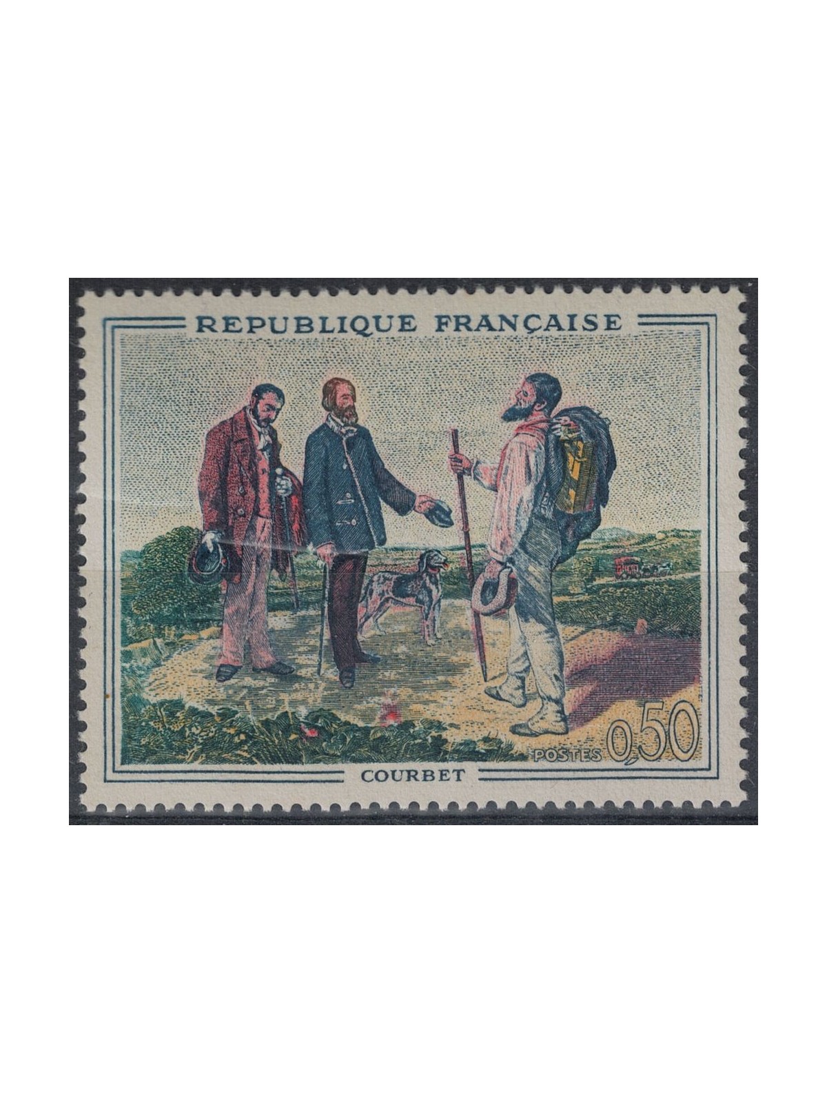 FRANCE 1962 Art (Courbet, The Encounter) MNH**