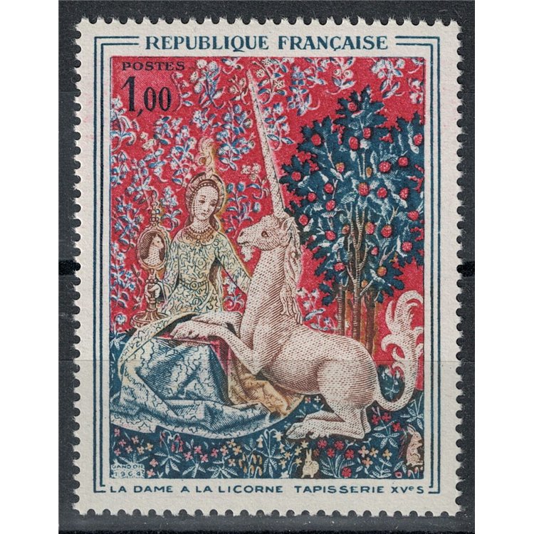 FRANCE 1964 Art (Tapestry, The Lady with the Unicorn) MNH**