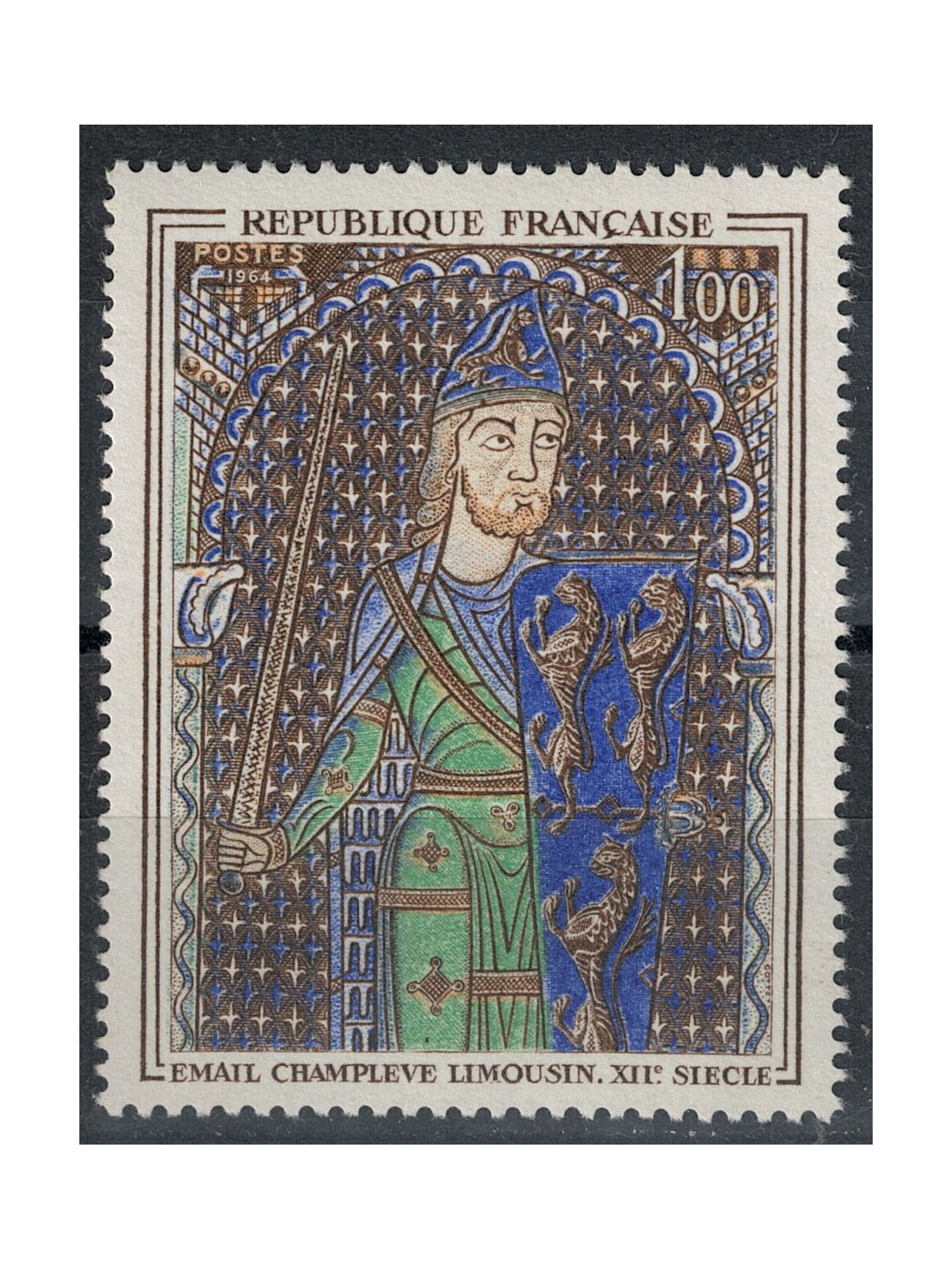 FRANCIA 1964 Arte (Smalto, Goffredo IV il Bello) MNH**